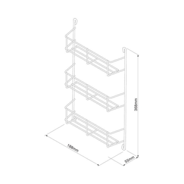 SPICE / JAR RACK - 3-tier in 3 door width sizes (ECF WWSR303 / SR403 / SR503)