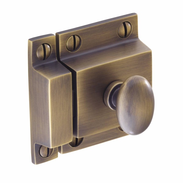 WELLINGTON LATCH Cupboard Handle - 50mm x 57mm - ANTIQUE BRONZE finish (PWS H1117.50)