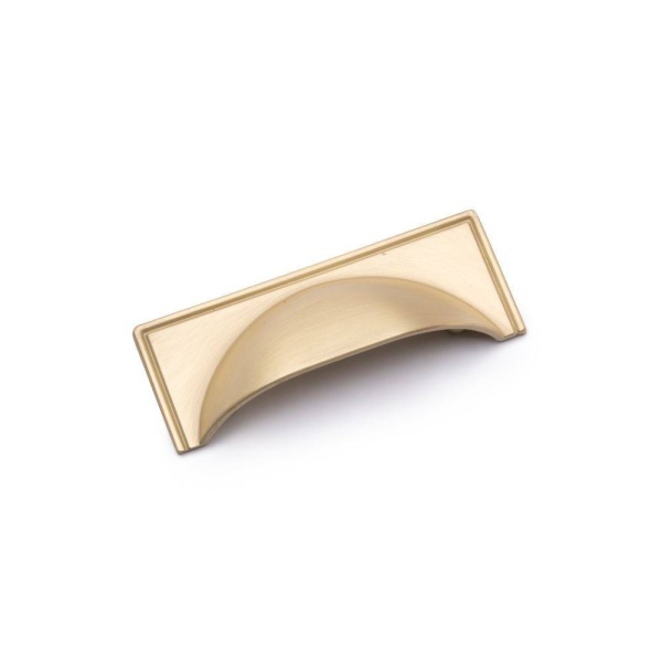 WINDSOR CUP ON PLATE Cupboard Handle - 2 sizes - 7 finishes (ECF FF11364/FF11396)