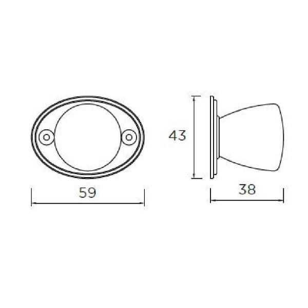 YEADON TAPERED KNOB on OVAL BACKPLATE Cupboard Handle - 35mm diameter - 2 finishes (PWS K1000.35)