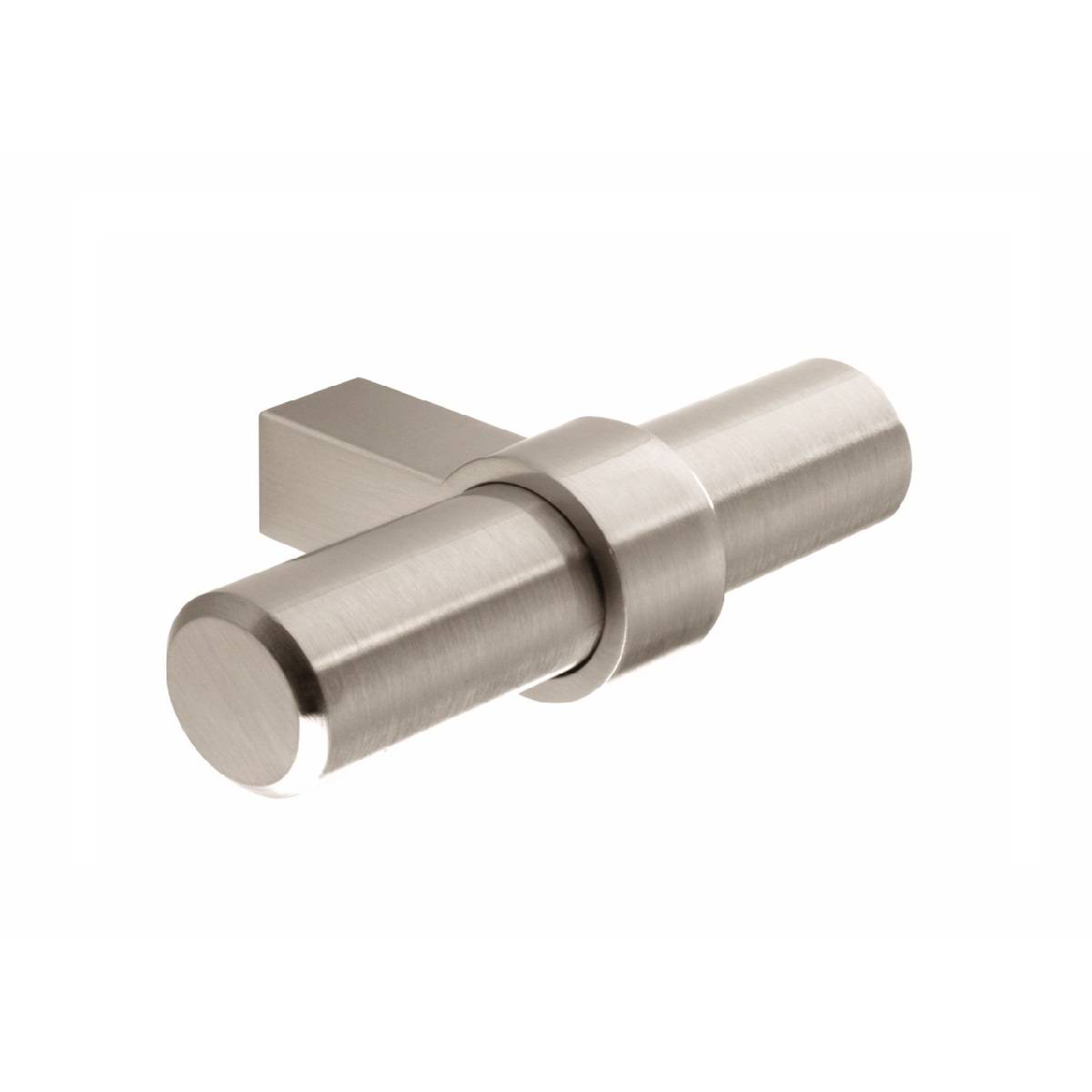 ARLINGTON T KNOB Cupboard Handle - 60mm long - BRUSHED STAINLESS STEEL EFFECT finish (PWS H503.60.SS)