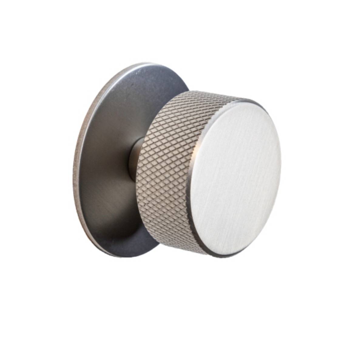 DIDSBURY KNURLED KNOB c/w BACKPLATE Cupboard Handle - 33mm diameter - 4 finishes (PWS K1120.33490)