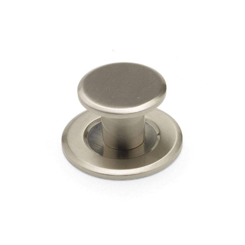 FINESSE Knob & Backplate Cupboard Handle - 32mm dia knob / 44mm dia plate - BRUSHED NICKEL finish (ECF FF85100)