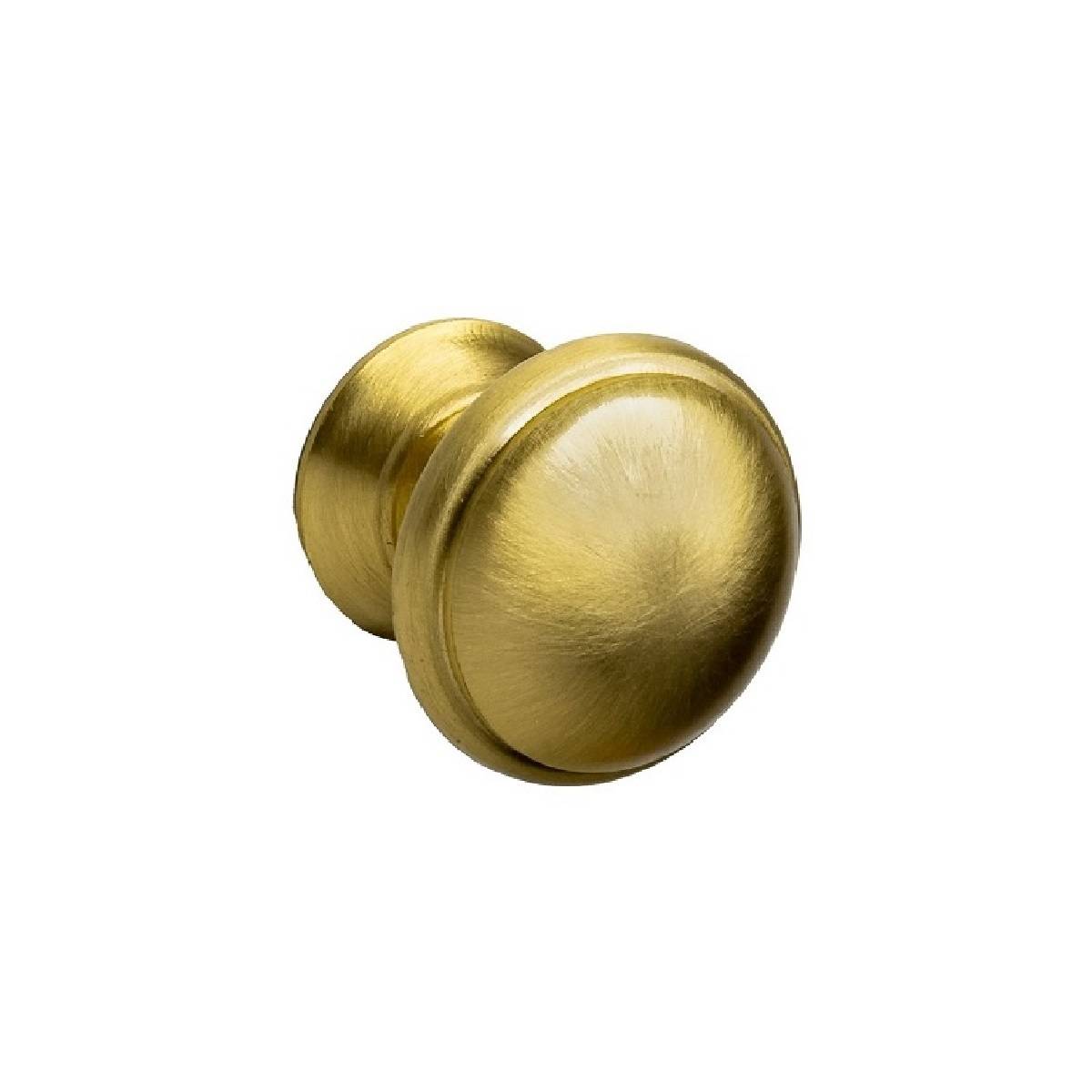 GALES ROUND KNOB Cupboard Handle - 30mm diameter - SATIN BRASS finish (PWS K1133.30.SB)