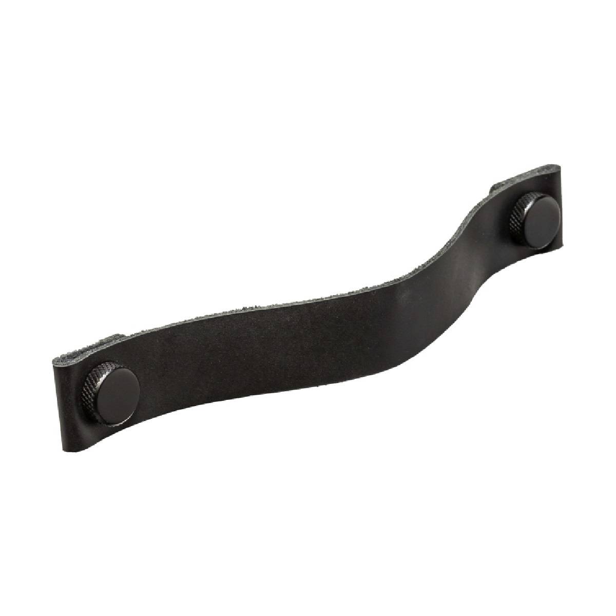 JEAKER STRAP Cupboard Handle - 160mm h/c size - BLACK or BROWN LEATHER finishes (PWS H1150.160)