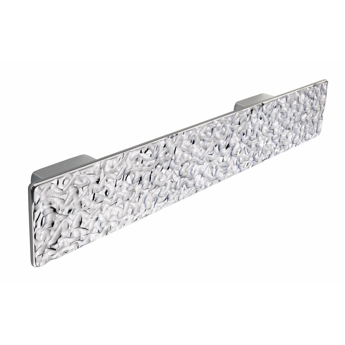 KENSINGTON TEXTURED D Cupboard Handle - 128mm h/c size - POLISHED CHROME finish (PWS H1044.128.CH)