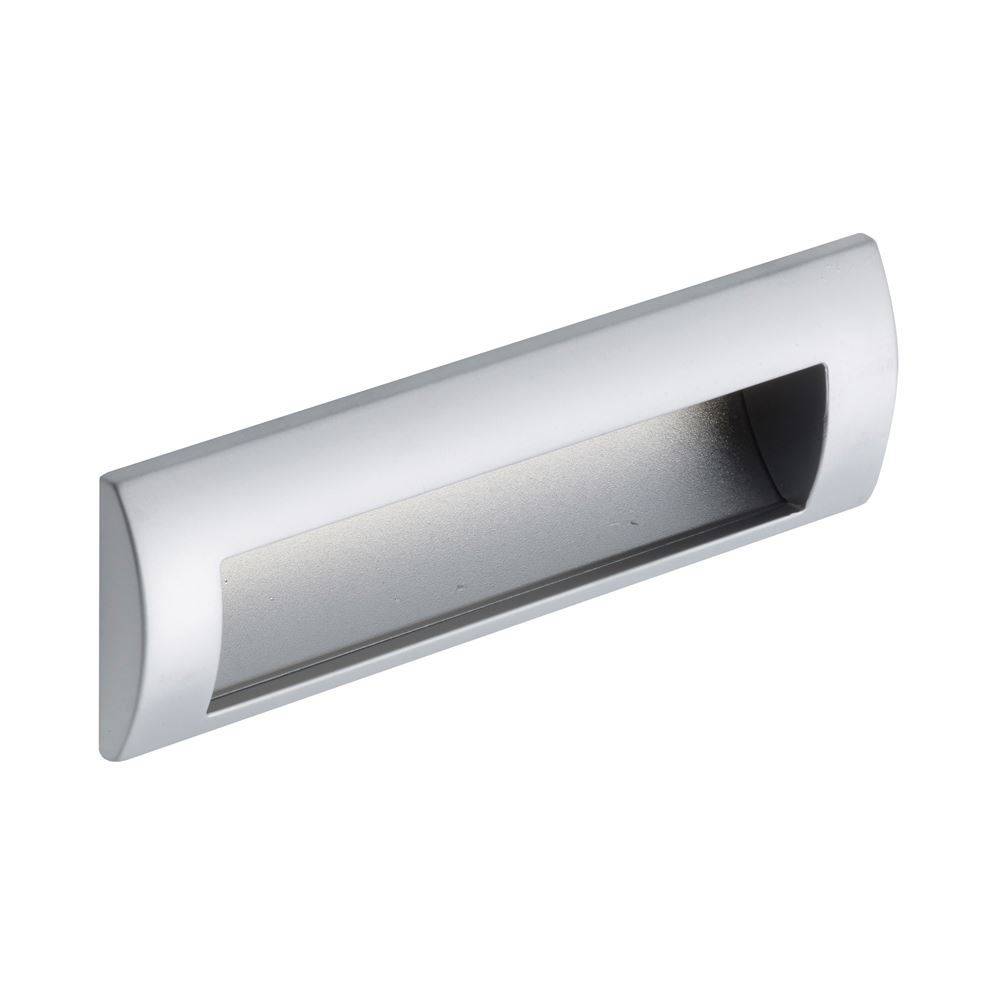 LETTERBOX Cupboard Handle for Routed Door - Flat or Curved - 128mm h/c size - 2 finishes (ECF FF68228/FF89228)