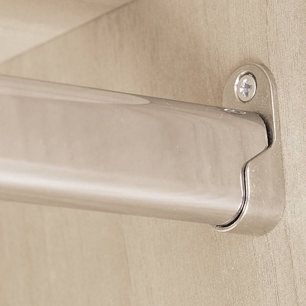 OVAL TUBE WARDROBE RAIL 30mm x 15mm CHROME PLATED finish (choice of  7 lengths) with End Supports