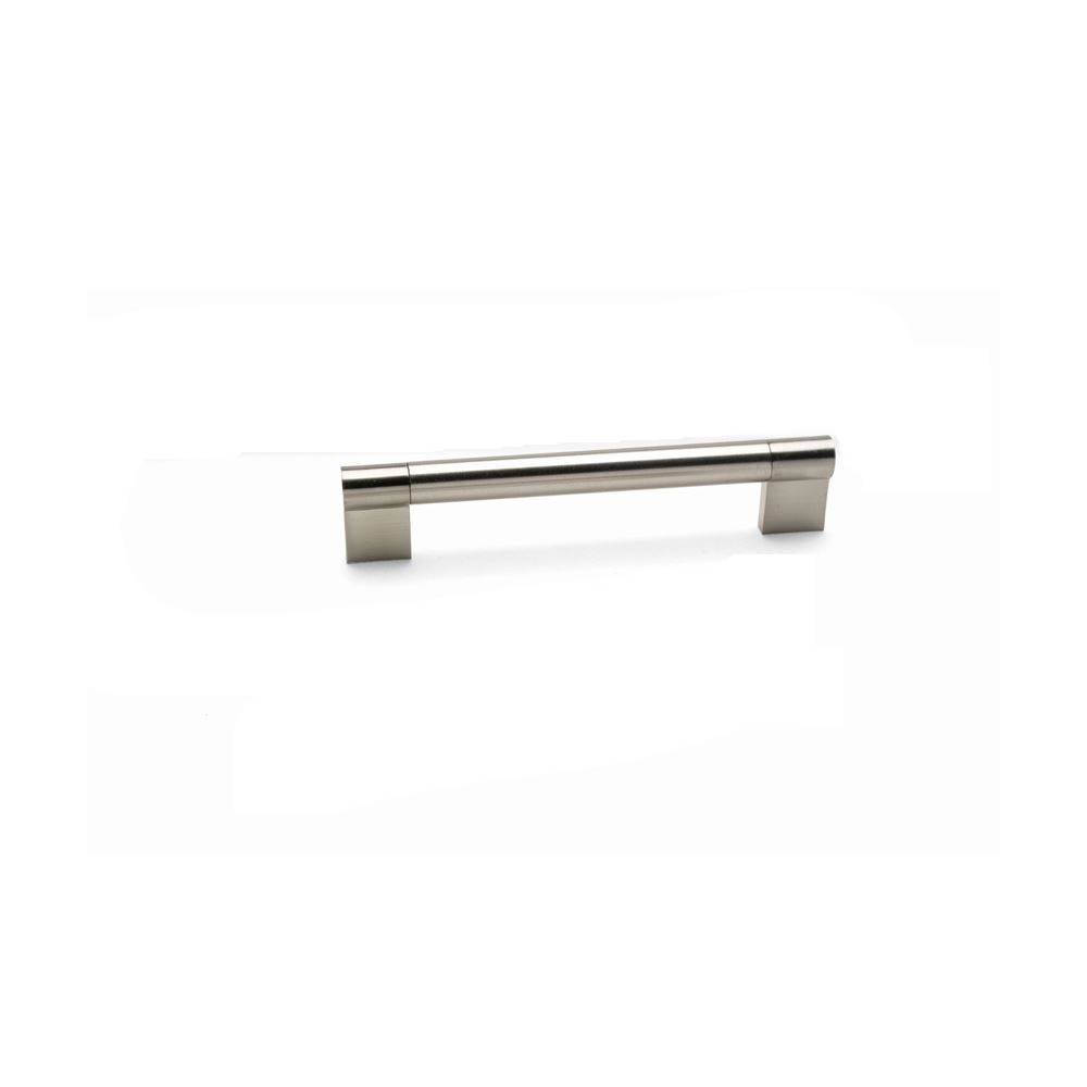 SLIM KEYHOLE Bar Cupboard Handle - 160mm h/c size - BRUSHED NICKEL finish (ECF FF87660)