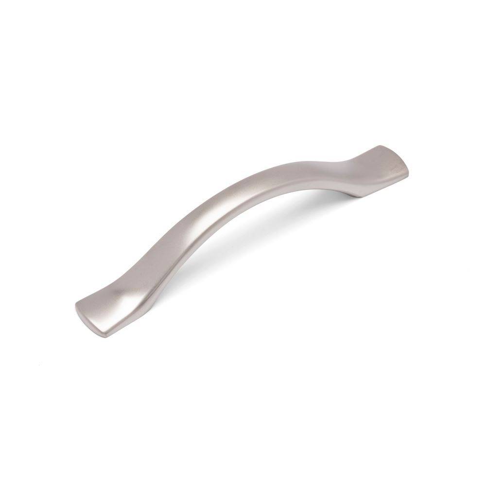 TAPERED STRAP Cupboard Handle - 96mm h/c size - SATIN NICKEL finish (ECF FF69396)