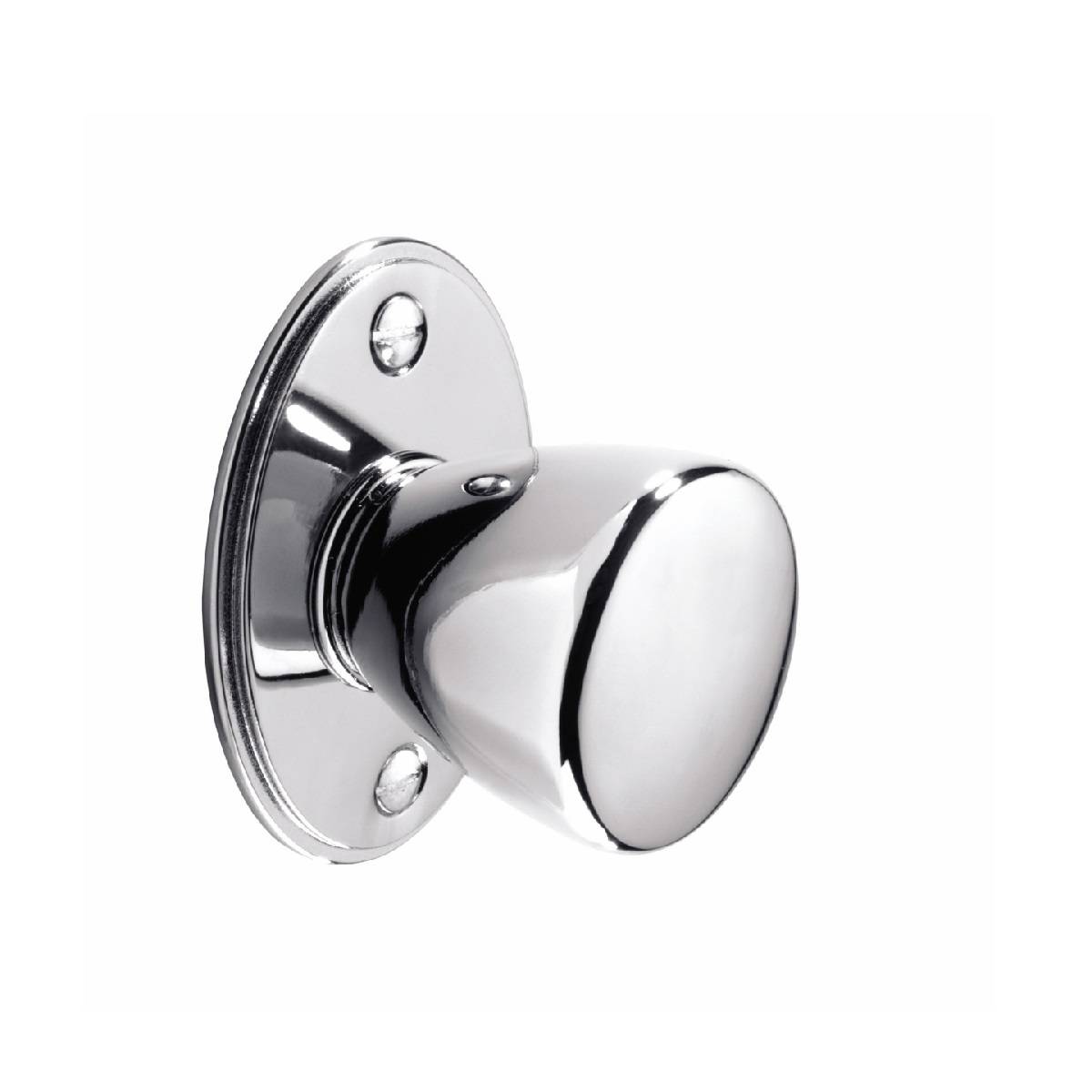 YEADON TAPERED KNOB on OVAL BACKPLATE Cupboard Handle - 35mm diameter - 2 finishes (PWS K1000.35)