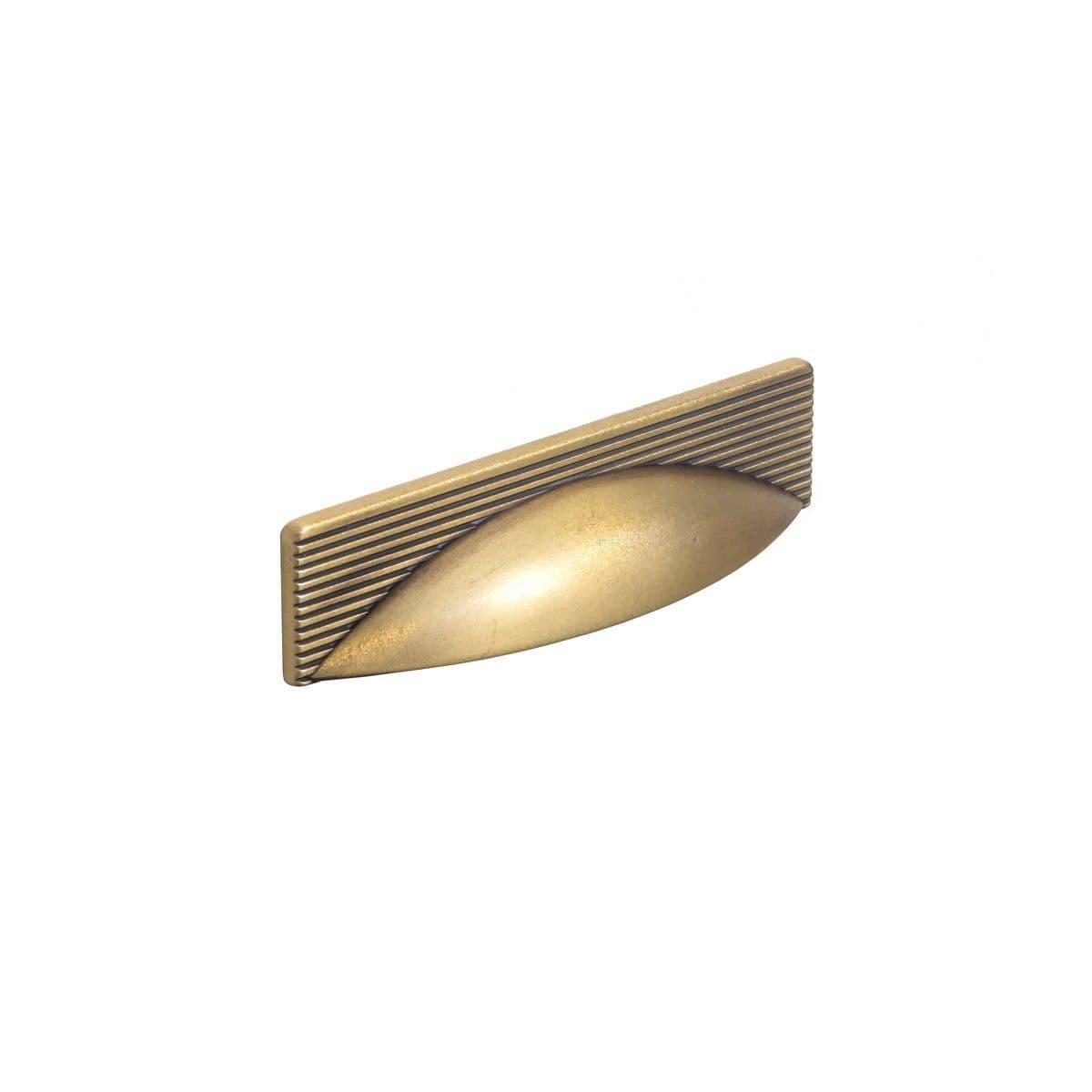 PWS Kitchen Handles Cup Handle Aged Brass H1179.96.AGB